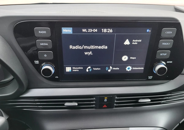 Hyundai i20 cena 67500 przebieg: 511, rok produkcji 2023 z Ełk małe 379